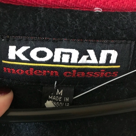 NWOT Koman sz M off white 1/4 zipper fleece - Picture 7 of 8